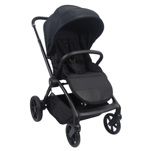 עגלה משולבת LEGACY PRO עם סל שכיבה מתקפל מבית BabySafe (שחור)