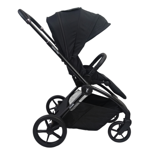 עגלה משולבת LEGACY PRO עם סל שכיבה מתקפל מבית BabySafe (שחור)
