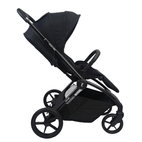 עגלה משולבת LEGACY PRO עם סל שכיבה מתקפל מבית BabySafe (שחור)