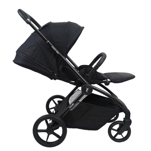 עגלה משולבת LEGACY PRO עם סל שכיבה מתקפל מבית BabySafe (שחור)