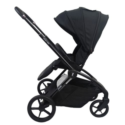 עגלה משולבת LEGACY PRO עם סל שכיבה מתקפל מבית BabySafe (שחור)