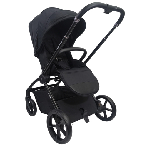 עגלה משולבת LEGACY PRO עם סל שכיבה מתקפל מבית BabySafe (שחור)