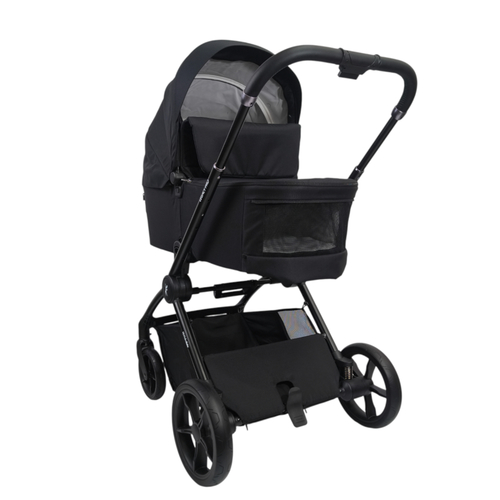 עגלה משולבת LEGACY PRO עם סל שכיבה מתקפל מבית BabySafe (שחור)