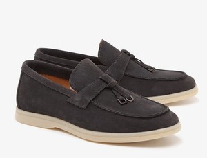 נעלי מוקסין זמש לגבר בצבע אפור כהה | 39-46 | FRANCO BANE DARK GRAY 11125