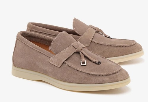 נעלי מוקסין זמש לגבר בצבע ערפל | 39-48 | FRANCO BANE FOG GRAY 11125