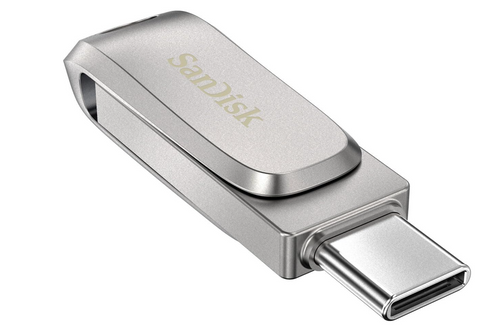זיכרון נייד SanDisk Ultra Dual Drive Luxe USB Type-C 128GB Silver