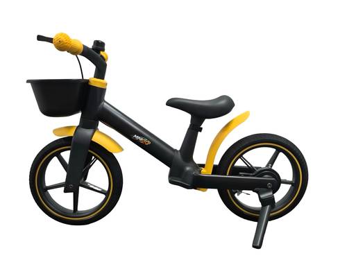אופני איזון לילדים Premium B1 - שלדת פולימר קלה עם בלם יד צבע:שחור צהוב