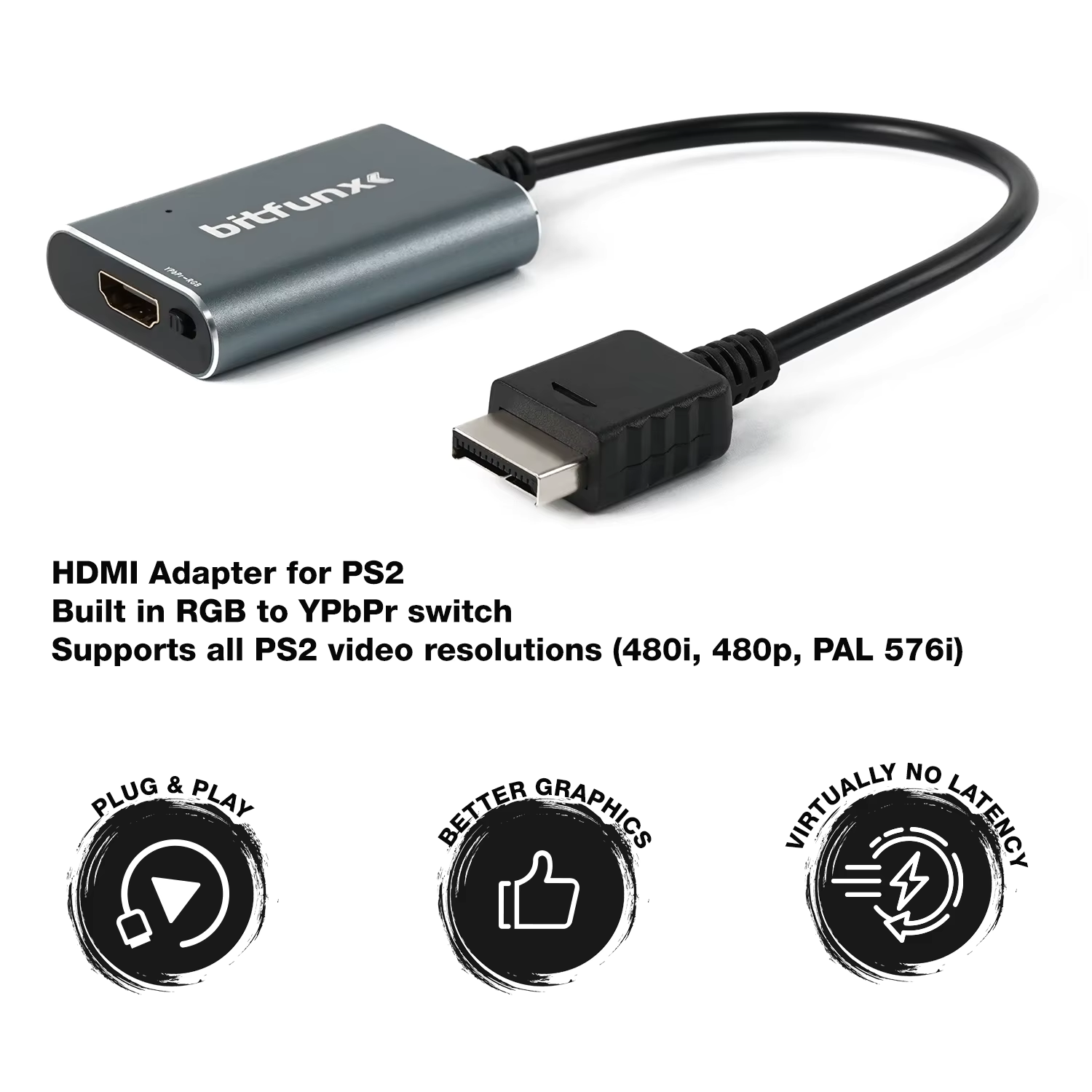 מתאם פלייסטיישן 2 ל HDMI איכותי