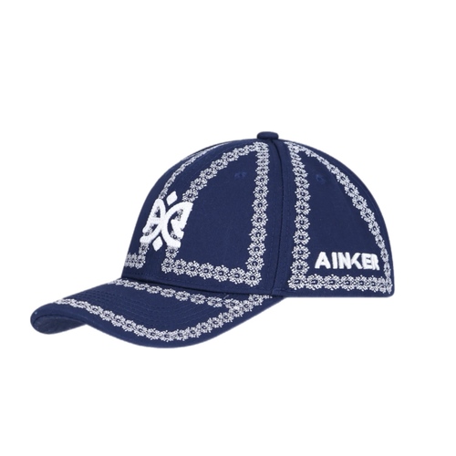 כובע AINKER לגברים בגוון נייבי עם הדפס