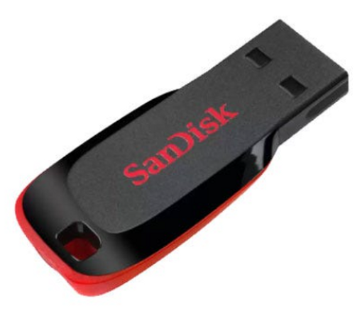 זיכרון נייד SanDisk Cruzer Blade USB 2.0 128GB Black Red