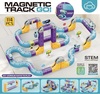 מסלול רכבת מגנטי Magnetic Track Go – ערכת STEM להרכבה עצמית 115 חלקים