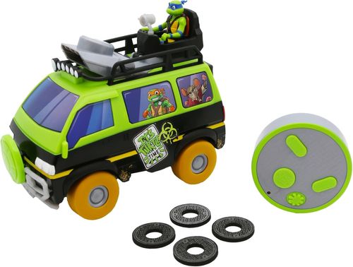 צבי נינג'ה - רכב על שלט ענק יורה דיסקיות