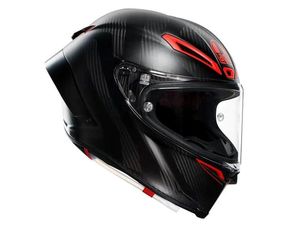 קסדה מלאה צבע שחור אדום מט דגם AGV PISTA GPRR INTREPIDO CARBON