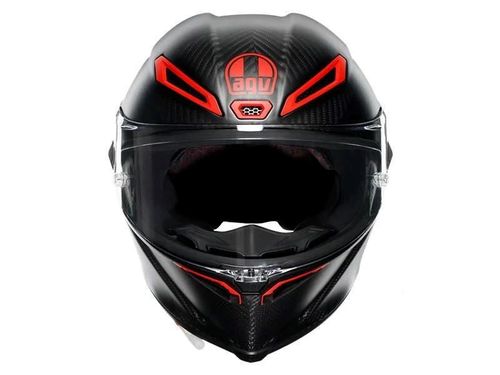 קסדה מלאה צבע שחור אדום מט דגם AGV PISTA GPRR INTREPIDO CARBON