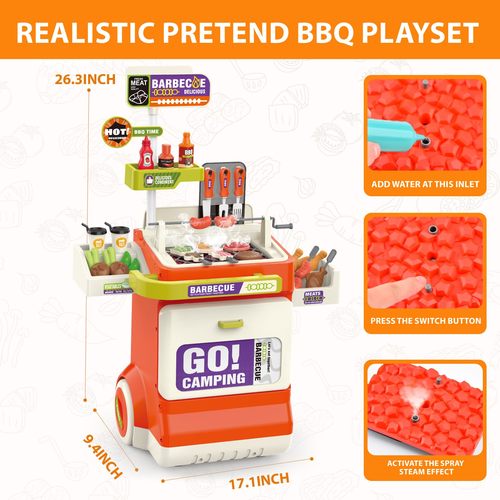 ערכת משחק עגלת מנגל לילדים (Ausway BBQ Cart Playset)