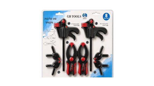 סט כליבות מקצועי GB TOOLS הכולל שמונה כליבות לנגרות, הדבקה והרכבה