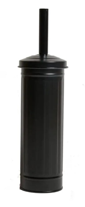 מברשת אסלה רטרו פרובנס עגולה צבע שחור