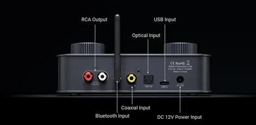Fosi Audio K7 - ממיר DAC ומגבר אוזניות שולחני לגיימינג