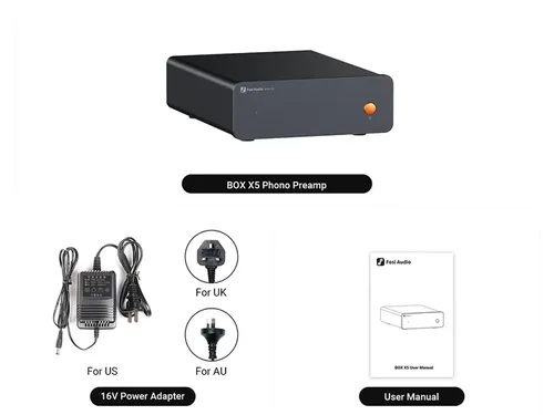 Fosi Audio BOX X5 - קדם מגבר לפטיפון MM/MC