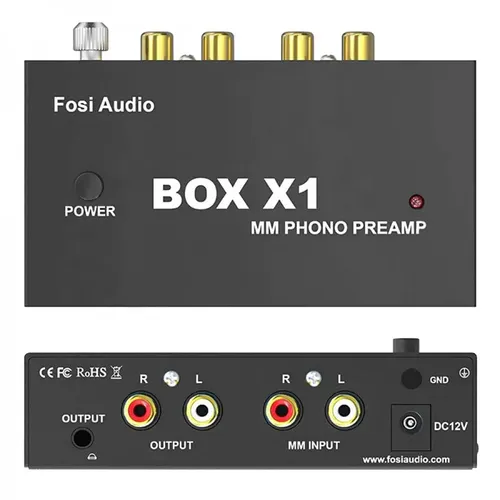 Fosi Audio Box X1 - קדם מגבר פונו עם יציאת אוזניות לפטיפון