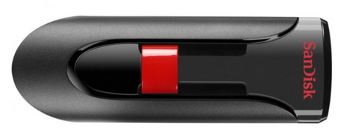 זיכרון נייד SanDisk Cruzer Glide USB 3.0 128GB Black Red