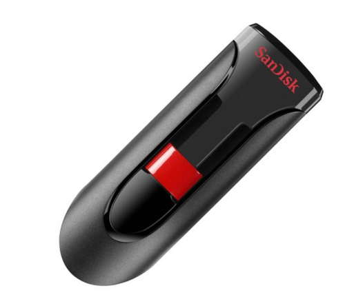 זיכרון נייד SanDisk Cruzer Glide USB 3.0 64GB Black Red