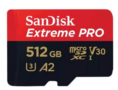 כרטיס זיכרון SanDisk Extreme PRO microSDXC UHS-I 512GB 200MB/s