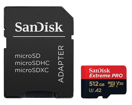 כרטיס זיכרון SanDisk Extreme PRO microSDXC UHS-I 512GB 200MB/s