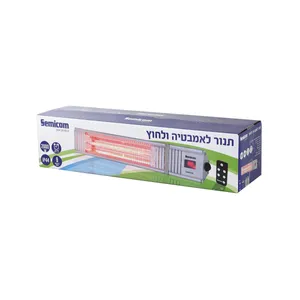 תנור קיר אינפרא 9 דרגות עם שלט