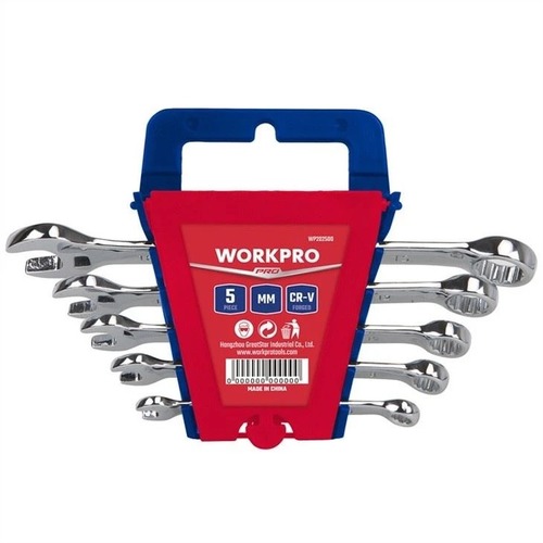 מפתח רינג פתוח סגור אינצי' - סט 5 יחידות 6 עד 15 WORKPRO
