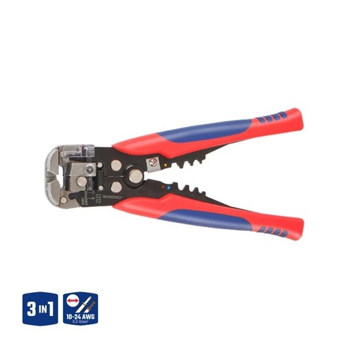 פלייר חשמלאי 3 ב-1 חושף חותך ומכווץ WORKPRO