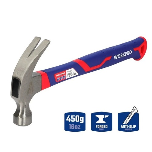 פטיש תפסן 450 גרם ידית פיבר WORKPRO