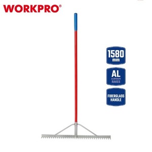 מגרפה אלומיניום ידית פיברגלס 1580 ממ WORKPRO