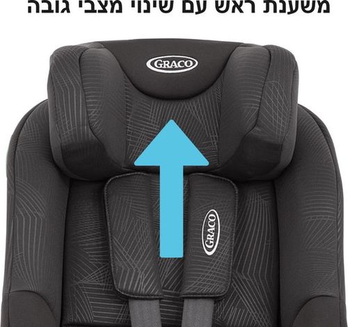 כסא בטיחות לתינוק מגיל לידה עם הגנת צד וראש אקסטנד אל.איקס. Extend LX R129 בתקן i-Size – צבע nickel