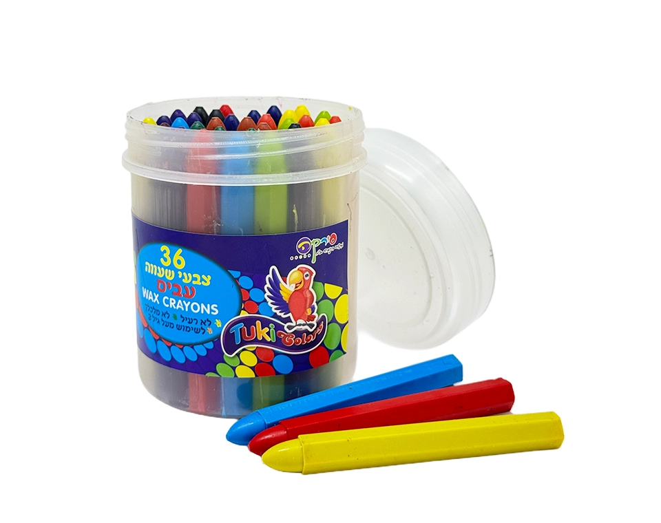 צבעי שעווה עבים תוכי בכוס - 36 יח׳