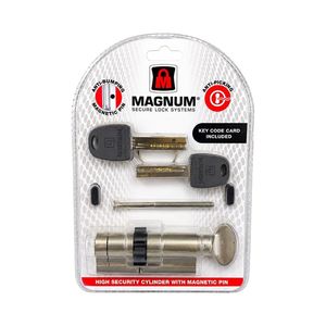 צילינדר ביטחון 76 מ״מ גלגל־כפתור MAGNUM עם כרטיס בקרת שכפול