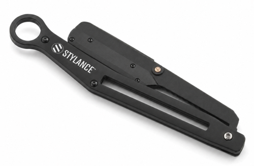 ידית תער מקצועי מתקפל שחור SR041-BK STYLANCE
