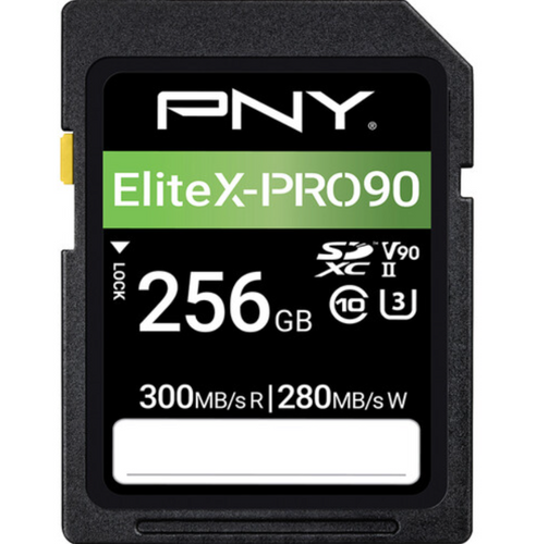 כרטיס זיכרון PNY EliteX-PRO90 SDXC UHS-II 256GB 300MB/s V90