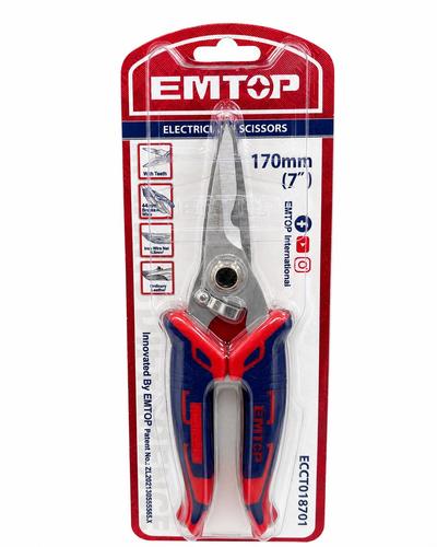 מספרי חשמלאים מקצועיים EMTOP באורך 170 מ״מ דגם ECGT018701 באריזה מקורית.