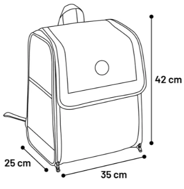 פלמינגו תיק גב טננה לכלבים וחתולים - Flamingo Backpack Tanana Grey