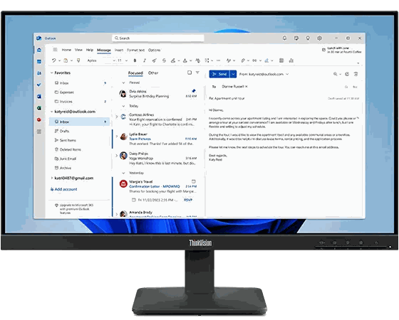 מסך מחשב 23.8" Lenovo ThinkVision S24-4e