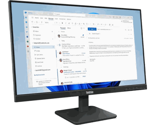 מסך מחשב Lenovo ThinkVision S24-4e 64B5KAT1IS VESA+Tilt 23.8