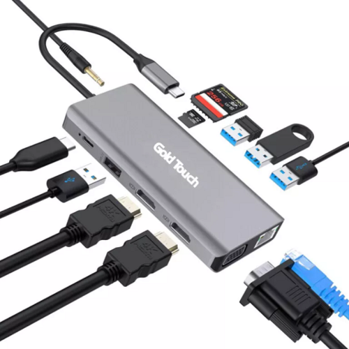 תחנת עגינה GoldTouch SU-C20 USB Type-C Premium Docking Station