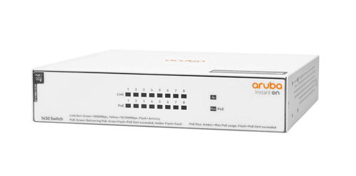 מתג HPE Aruba Networking Instant On 1430 8G 64W PoE