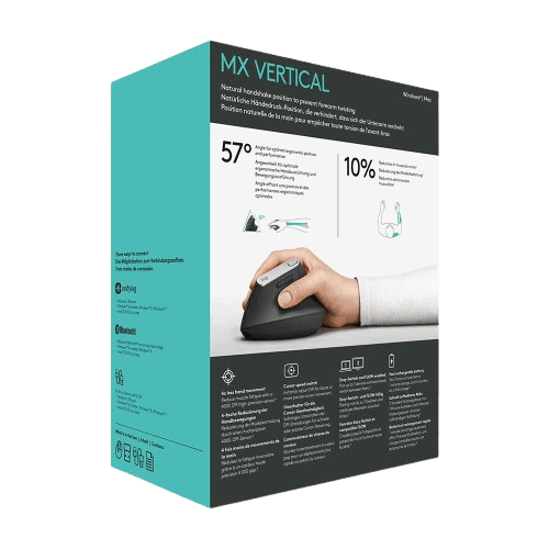 עכבר ארגונומי אלחוטי Logitech 910-005448 MX Vertical Wireless Ergonomic Mouse