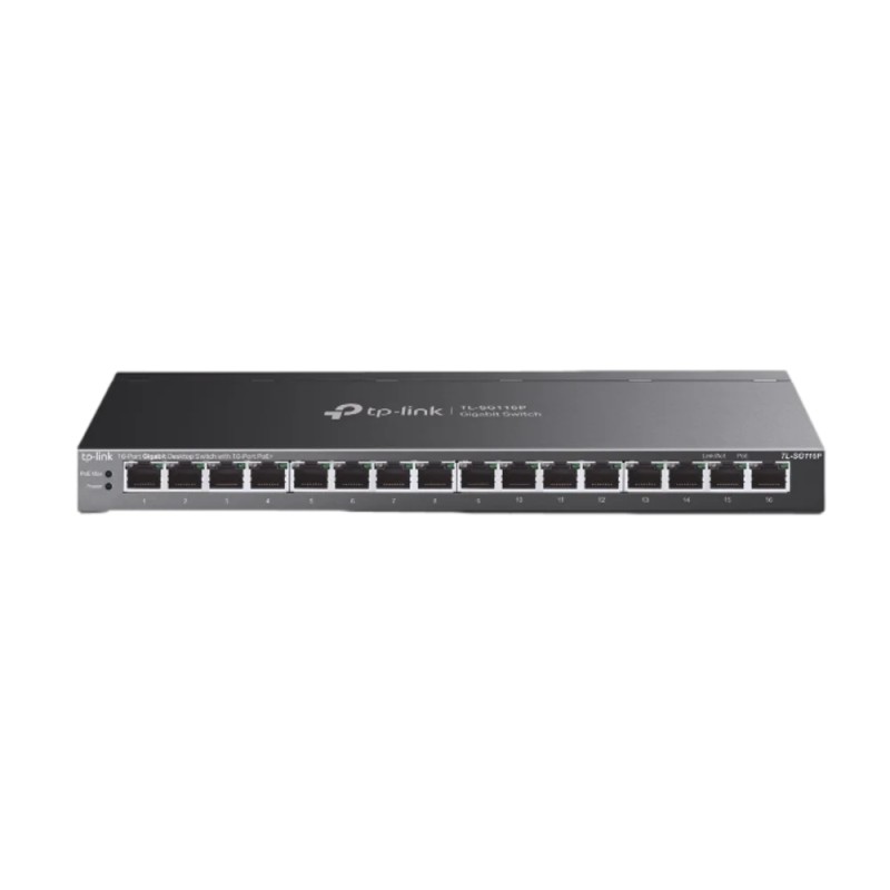 מתג רשת TP-Link TL-SG116P 16-Port Gigabit Desktop Switch with 16-Port PoE+