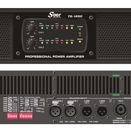 מגבר 2X7000 WATT SEER AMP TD1400