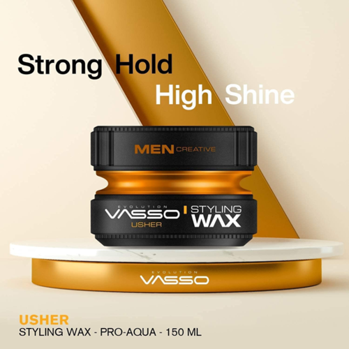 ווקס VASSO Usher לעיצוב שיער עם ברק גבוה