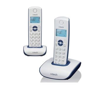 1047-2   VTECH  טלפון אלחוטי + שלוחה