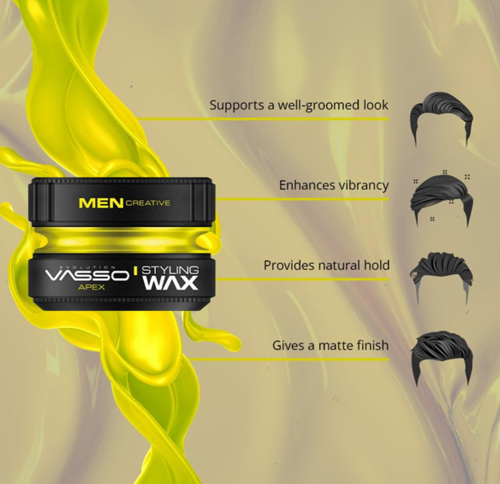 VASSO Apex Pro-Matte ווקס לעיצוב השיער